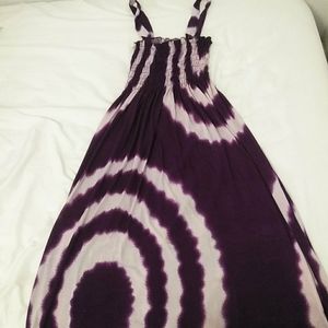 Purple and white dress